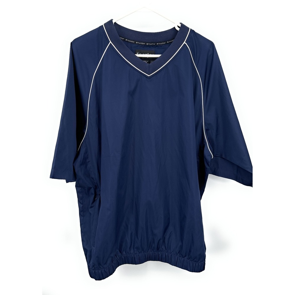 Footjoy Jacket Adult Sz L Blue Short‎ Sleeve Windbreaker